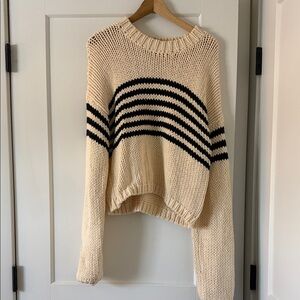 Pistola Striped Cream and Black Women's Sweater